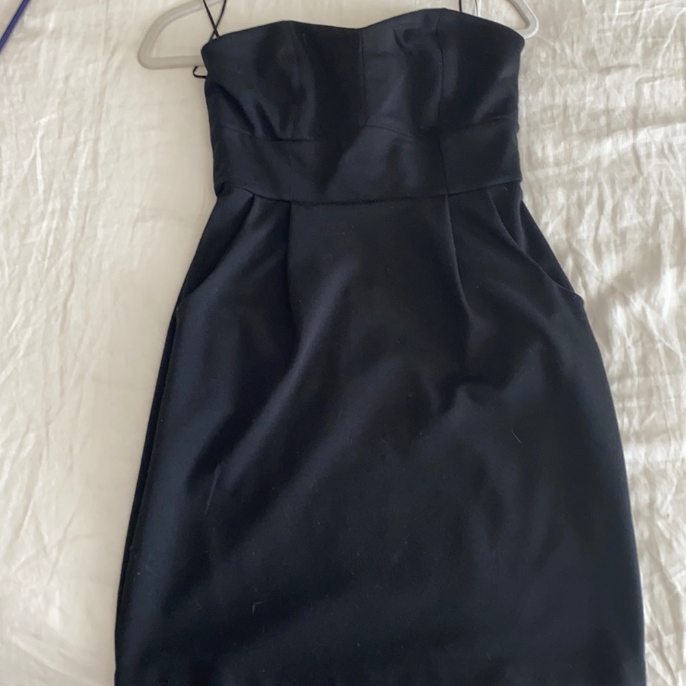 LC Lauren Conrad black strapless dress w/ pockets